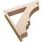 Ekena Millwork 8-in W x 46-in D x 46-in H Balboa Slat Rough Cedar Woodgrain TimberThane Outlooker, Primed Tan OUTUR080X46X46BOA24RCPR - alternate 4